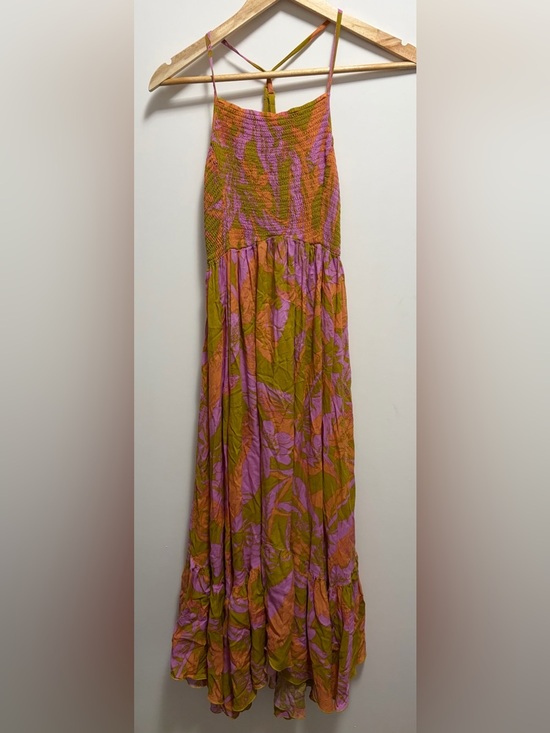 Free People Dresses & Skirts - Free People Heatwave Printed Maxi Slip - Ochre Combo Boho Women’s Size Medium